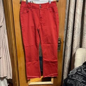 CAbi Red Ankle Jeans